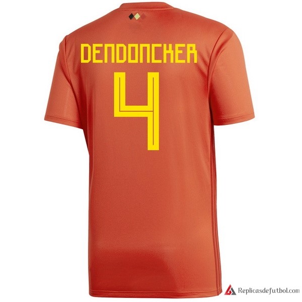Camiseta Seleccion Belgica Primera equipación Dendoncker 2018 Rojo